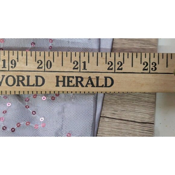 Penelope Mack Girls 4T silver purple Dress W/ Pink Sequins & Flower Accent Tulle - Picture 6 of 8